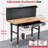 Workbenches for Garage Work Bench with Wheels 60 Inch Adjustable Rubber Wood Top Garage Workbench with Drawers, Pegboard, Power Outlets