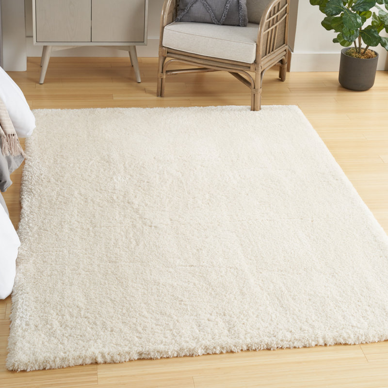 Tapis ivoire à poils longs Dreamy, Rectangle 4 pi x 6 pi