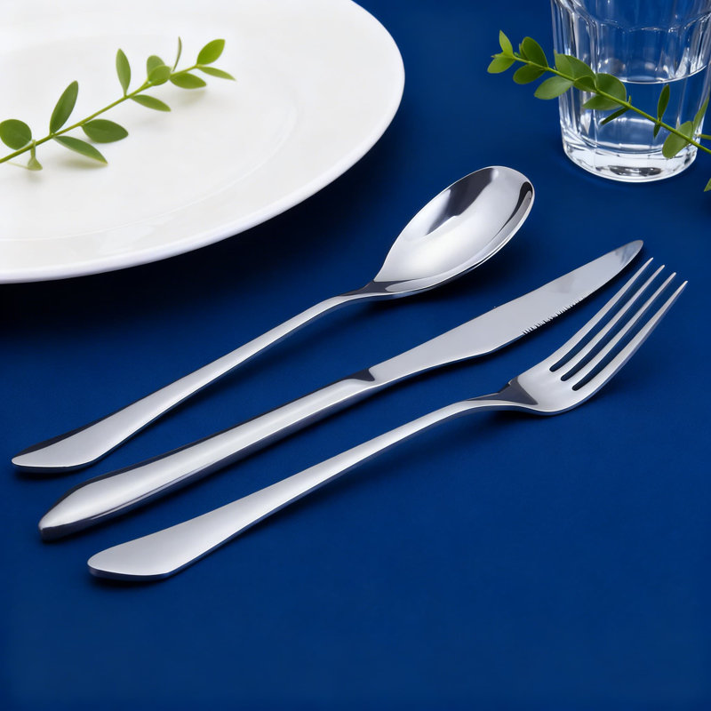 Service de couverts en acier inoxydable 20 pièces pour 20 personnes, couverts couverts polis miroir pour la maison et le restaurant, vaisselle allant au lave-vaisselle