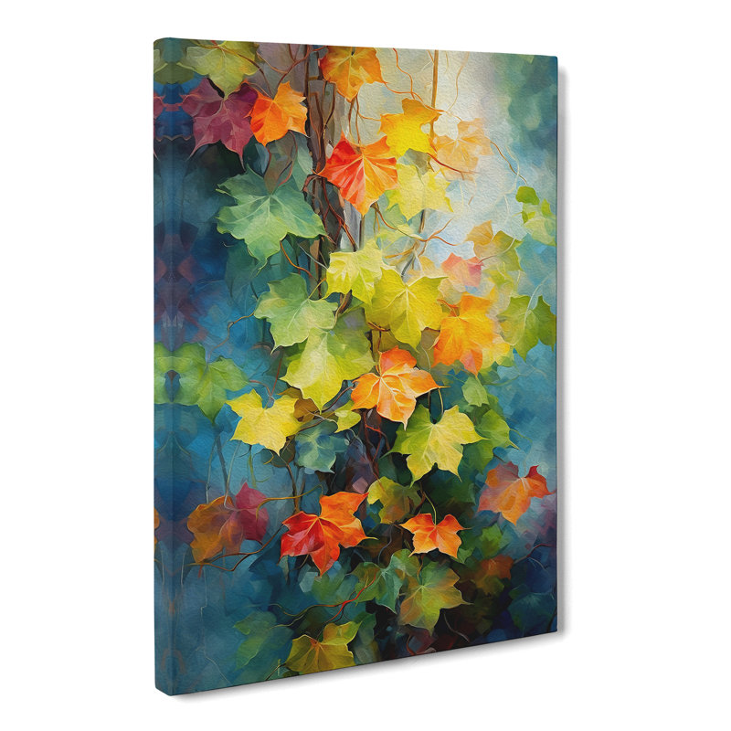 Ivy Leaf Impressionism - Wrapped Canvas, 50cm H x 35cm W x 3cm D