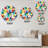 Multicolored Triangle Pattern - Patterned wall clock-1227784307