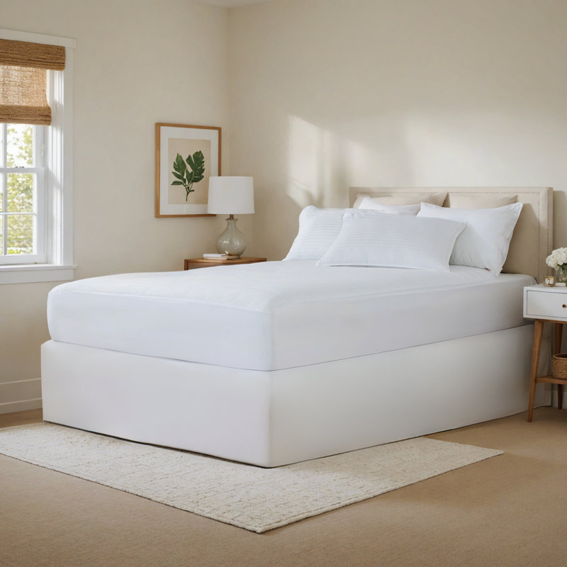 Waterproof Hypoallergenic Fitted Mattress Protector with Comfortable Padding, Queen