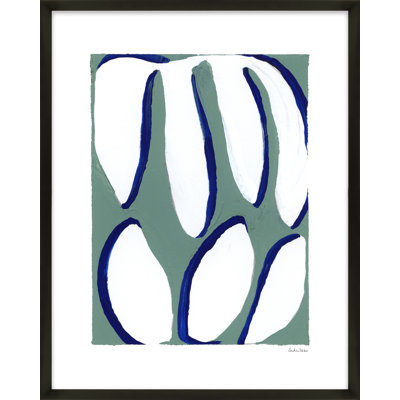 Fareham " Contemporary Blues 2 " by Andrea Stokes Painting Print
