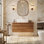 Meuble-lavabo mural 31,5 po avec lavabo vasque en céramique, armoire en bois massif avec 1 tiroir et 2 portes souples