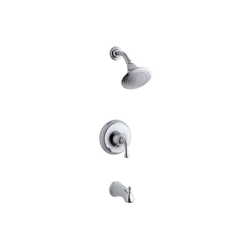 Ensemble de garniture de baignoire / douche à pression équilibrée Forte Traditional Rite-Temp, valve non incluse, Chrome