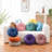Velvet Round Throw Pillow for Couch Decor 15-Inch (Set of 2)-102095939
