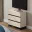 Meuble télé compact compact avec téléviseur de 42 po ou moins, 31,5 po avec 3 tiroirs, petite console multimédia pour le salon ou la chambre à coucher - peu encombrant-114228097