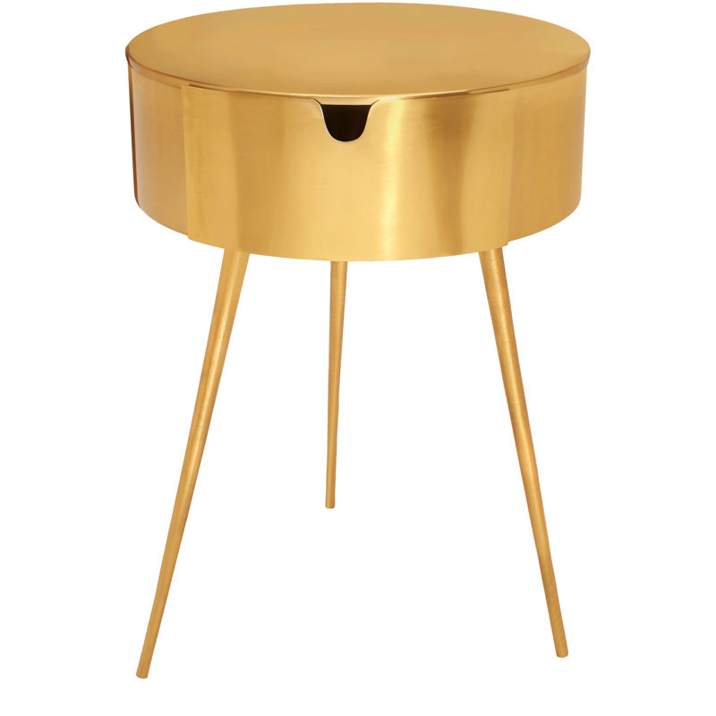 Bali 1 Drawer Nightstand, Gold