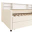 Lit plateforme tapissier simple beige avec rangement supplémentaire - Tissu de velours doux et confortable, tête de lit confortable, grands tiroirs pour la literie, structure