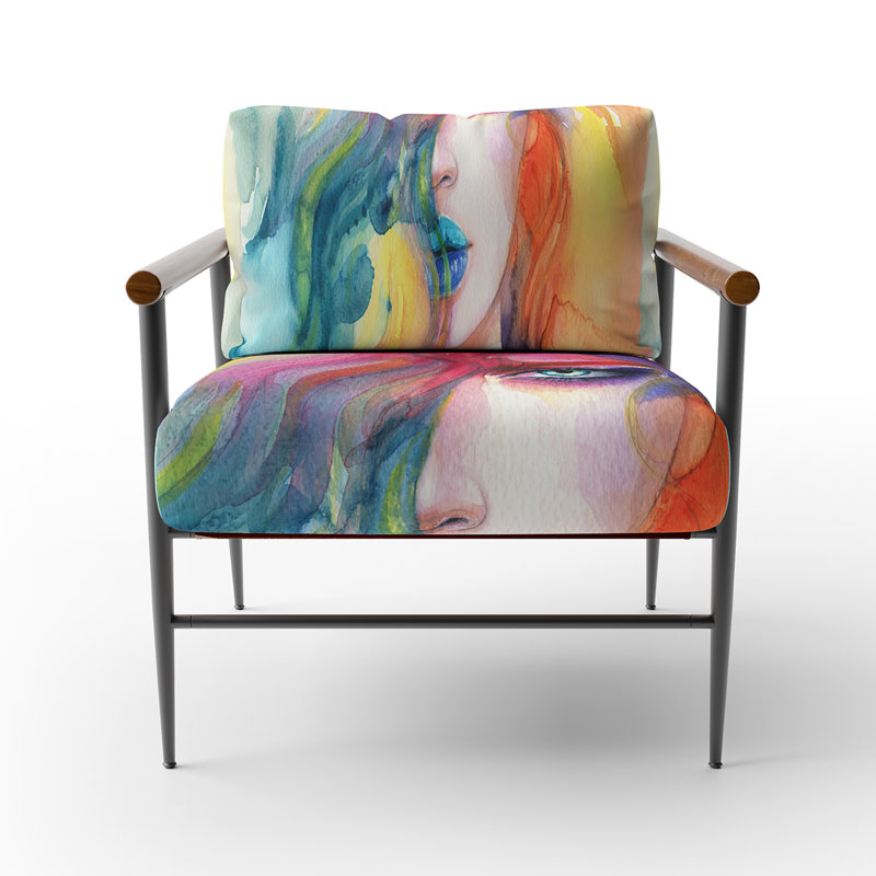 Maekayla - Mannequin avec Vivid Make Up II - Fauteuil d'appoint rembourré Glam