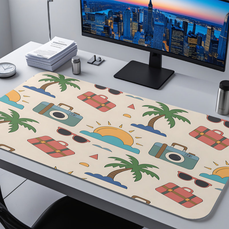Polyester Desk Pad, 14.4x12.1