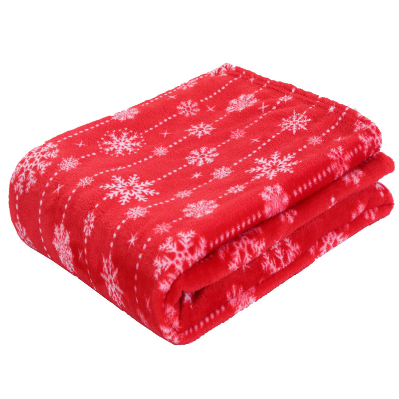 Jeté en flocon de neige velours touch polaire Nick