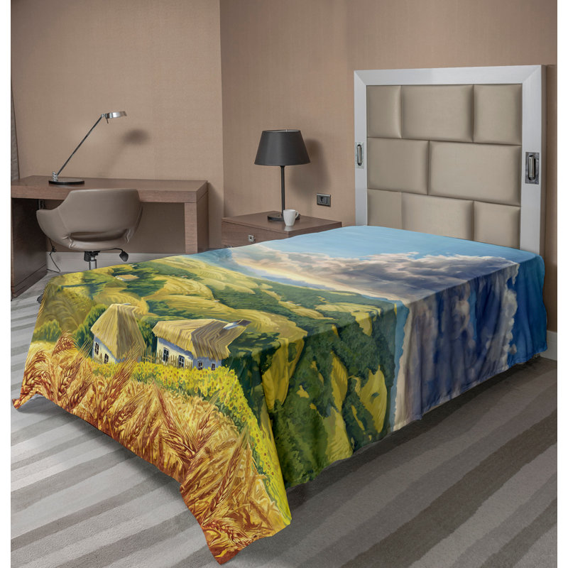 Drap-housse Ambesonne, Drap plat pour lit simple