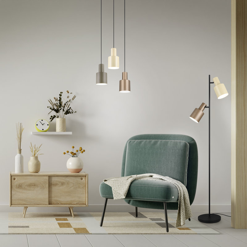Kenisha 161cm Floor Lamp, Beige/Brown