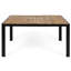 Élégante table de salle à manger - bois et fer, 59,3L x 35,5W 30H pouces, fabrication en fer à finition renversée, plateau de table
