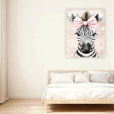 Adorable art mural 24 po x 36 po Zebra