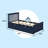 Boling Twin Solid Wood Platform Bed with Trundle-879738908-810749527