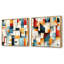 Urban Mosaic III - ensemble de 2 collages carrés à formes abstraites-101860494-101860496