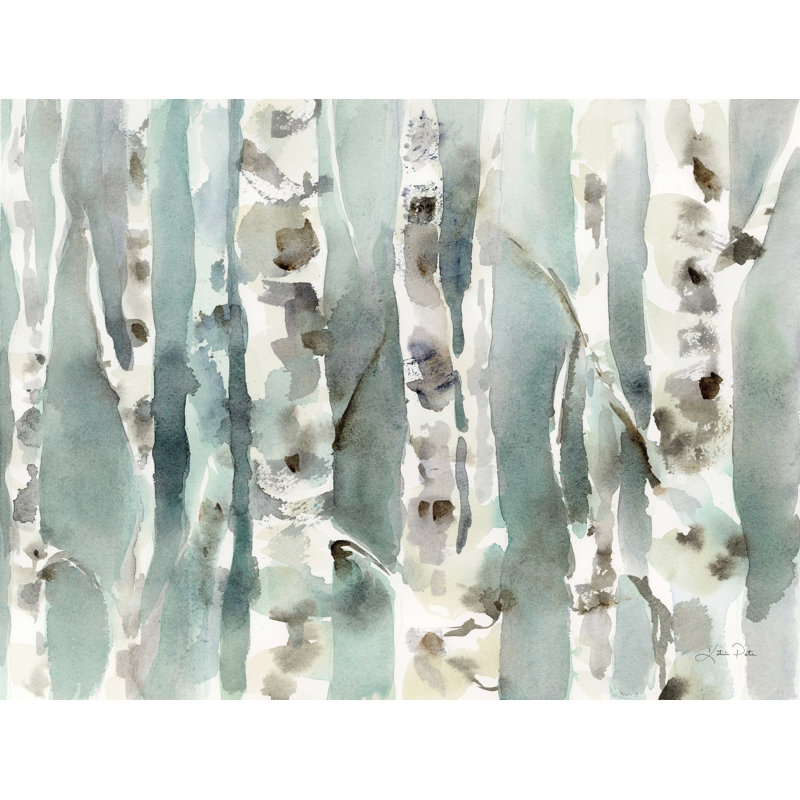 «Winter Birches V2» par Katrina Pete, reproduction sur toile tendue, H 12 po x l 16 po