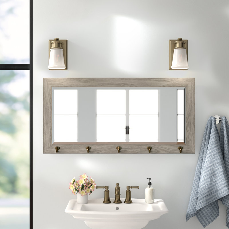 Miroir biseauté Carmaletta, gris