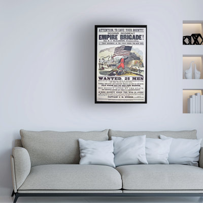 American School Federal Recruiting Poster For The Second Regiment, Empire Brigade Canvas Art