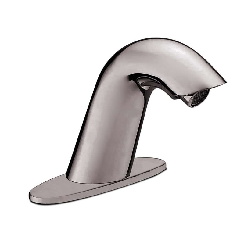 Robinet mains libres automatique en nickel brossé Conto Commercial Design, Eau froide