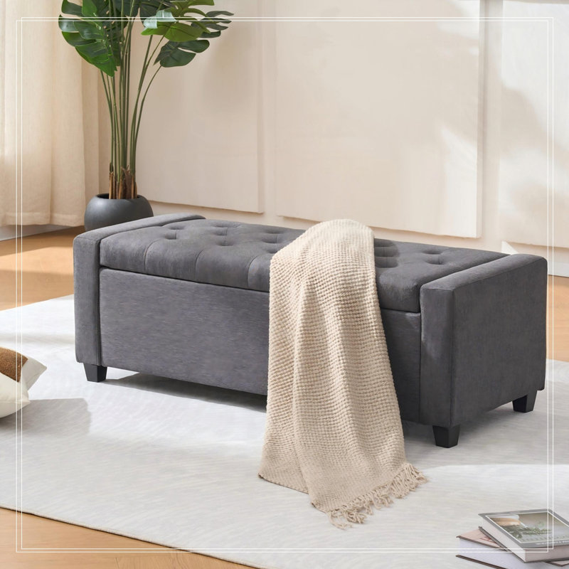 Banc de rangement pour chambre 48 ", Gris