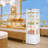 Commercial Refrigerator Display, 215L/7.6 Cu. Ft Display Refrigerator Pastry, Countertop/Floor Refrigerator, Double-Layered Glass Display Refrigerator with Wheels, Led Lights, Auto Defrost