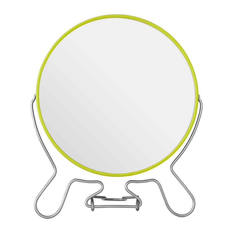 Metal Flat Mirror, Lime, 22cm H x 18cm W