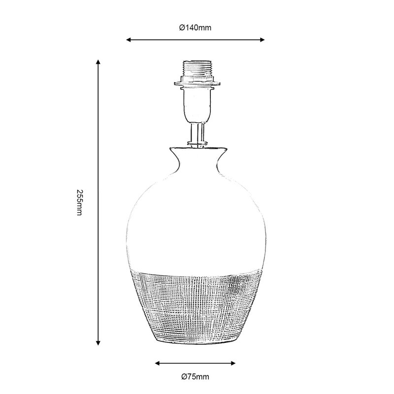 Britni Ceramic Lamp Base Lamp, Chrome