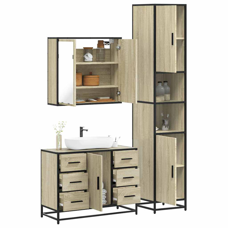 Anaeli Bathroom Furniture Suite, Light Wood