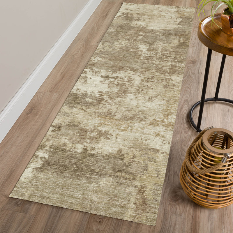 Machine Washable Indoor/Outdoor Wagenen ACN2366 Abstract Rug, Runner 2'3" x 7'6"