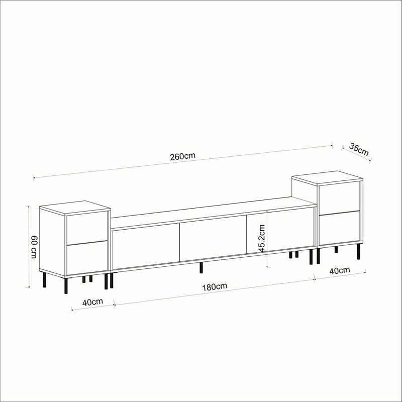 Bardhyle Unfinished TV Stand for TVs up to 65"