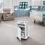 Chariot pour ordinateur portable ajustable avec rangement, idéal pour les espaces de travail ergonomiques et organisés