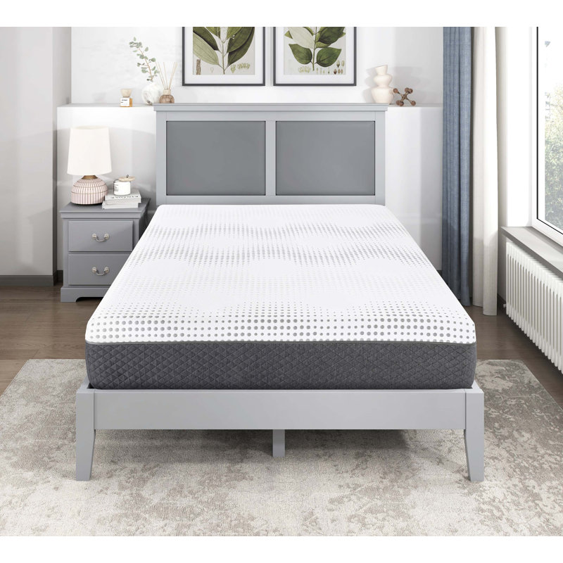 12-Inch Queen Hybrid Mattress With Green Tea Gel-Infused Memory Foam, Plush Foam Layers, Pocket Coils, And Breathable Cover For Cool, Adaptive, Supportive Sleep.