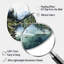 «Green Blue Minimalisme Forest Reflections - Minimalisme», horloge murale asymétrique-105482584
