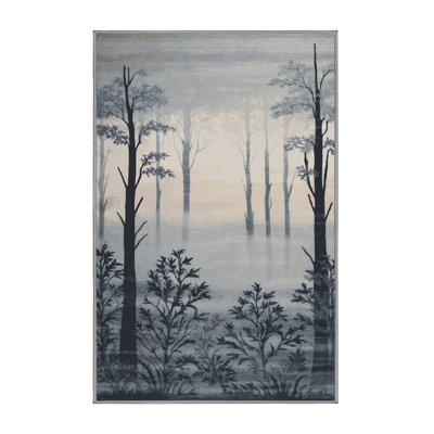 Machine Washable Nature Gray Area Rug