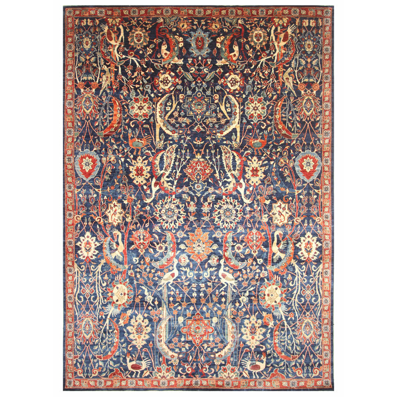 One-of-a-Kind Rectangle 9'9" X 13'5" Hand Knotted Area Rug
