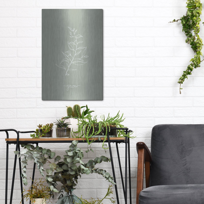 «Delicate Wildflowers 2» par Katrina Pete, art mural en métal, H 16 po x l 12 po