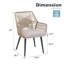 Chaise de patio en rotin avec coussins-1239835766