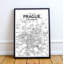 Prague City Map - No Frame Print-1226753356