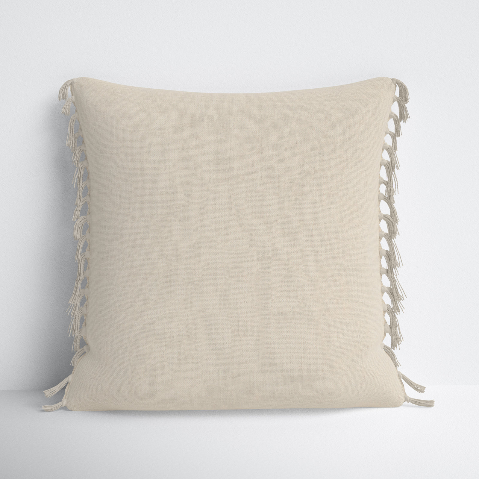 Sharron Square 100% Linen Pillow, Pillow Cover Only - No Insert, Feather Gray