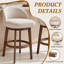 Tabouret de comptoir pivotant H 26 po Martina Modern avec pieds en bois massif (ensemble de 4)-132138090-138402462