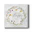 Our Happy Place Pressed Wreath - Toile tendue avec châssis de qualité supérieure - prête à être accrochée