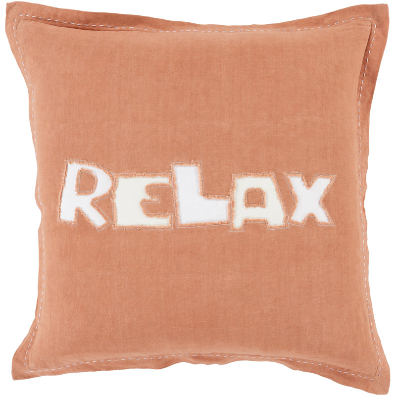  Coussin Relax, 20 po x 20 po, Rouille, Duvet