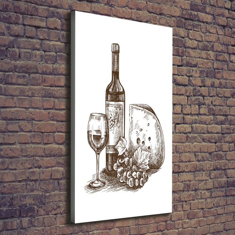Wine And Snacks - Wrapped Canvas Print