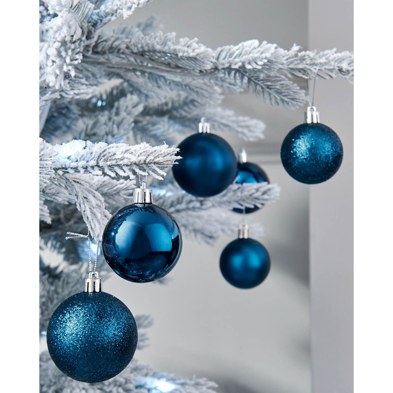 6.99cm Solid Colour Plastic / Acrylic Bauble, Navy Blue