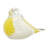 Rupena Hand Blown Yellow Glass Paperweight Bird Figurine-1068925485