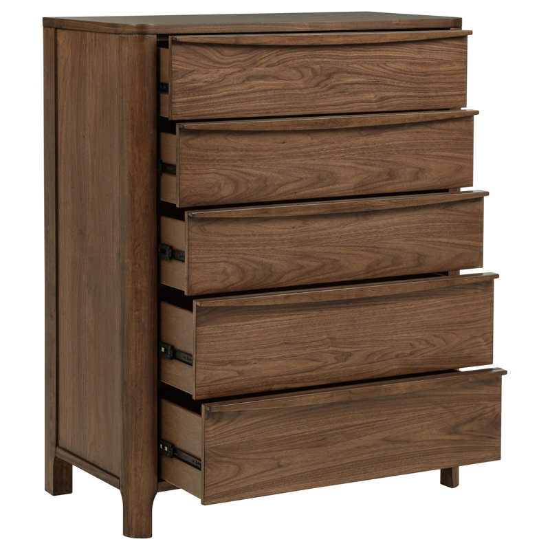 Verona Walnut 5-drawer Chest