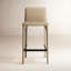 Tabouret de bar H 26 po entièrement assemblé, tabouret de bar rembourré en cuir Saddle avec siège rembourré, tabouret de bar à hauteur de comptoir avec repose-pieds à structure métallique pour comptoir de bar pour îlot de cuisine, kaki-2110765624-2110896978